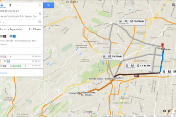 Google Maps Transit por fin en México; ofrece rutas en DF